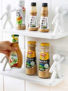 1 件迷你公仔收纳架、浴室/厨房收纳架、家用粘性壁挂支架，无需钻孔