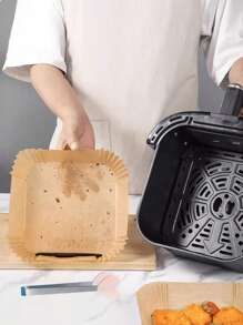 100pcs Air Fryer Parchment Paper Liners, Disposable Air Fryer Liners, Oil-Proof & Waterproof Air Fryer Basket Liners, 6 Inch, 100/50/25 Sheets Pack, Default OPP Packaging, 6 Inch Non-Stick Round Baking Paper, Compatible With Most Air Fryers, Halloween Christmas Gift, Air Fryer Accessories, Kitchen, Baking, Birthday, Wedding, Air Fryer Liners - Multicolor - View 5