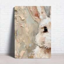 1pc 30*40cm(12*16inch) Framed Zebra Stripes Canvas Painting Wall Art Poster Print Abstract Animal Wall Picture - 白色 - 查看 2