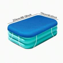Inflatable Swimming Pool Cover With Elastic Band, Summer & Winter Pool Cover Cloth, Dustproof With Pull Rope, Swimming Pool Accessories, Waterproof/Dustproof/Snowproof, Rectangular Frame Swimming Pool Cover - Multicolor - View 6