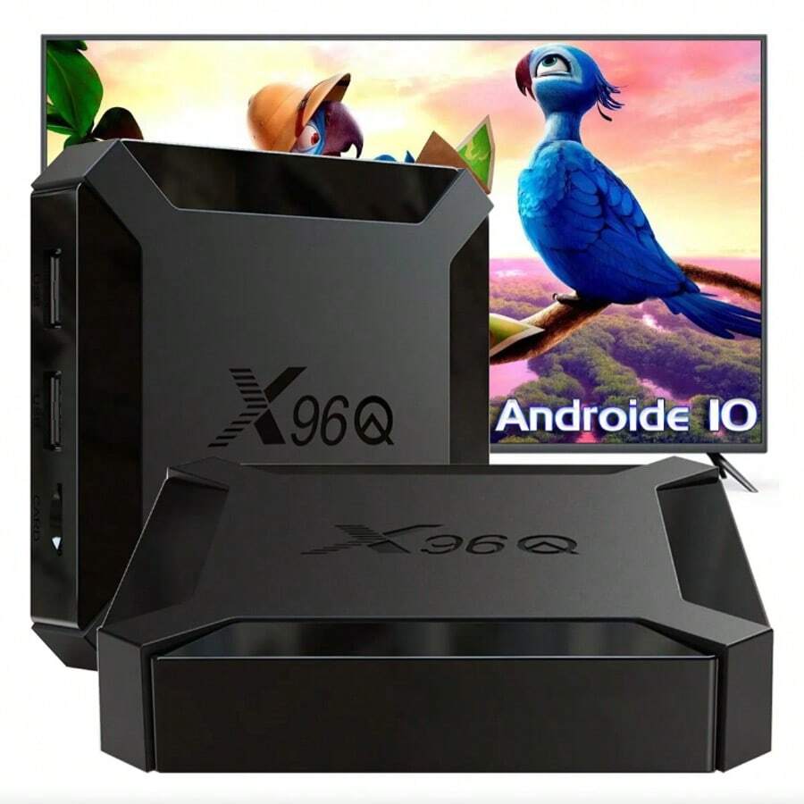 TV box, decodificador X96Q, reproductor HDTV inteligente, receptor de TV, Android 10, Full HD 4K, 1080p 60 fps, 2.4G, USB 3.0, 1 GB de RAM + 8 GB de ROM. Resolución ultraalta, estable y rápida, velocidad de carga extremadamente rápida, consumo de energía muy reducido, disipación de calor eficiente, efectos de sonido Dolby, Dolby Digital, con control remoto, almacenamiento expandible. - Tipo de Enchufe A USA (110-127V) - Ver 1