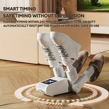 BALASHOV Essiccatore per stivali da lavoro e sneaker - Asciugatura rapida, timer intelligente, essiccatore e deodorante multifunzione per scarpe, costruzione in plastica durevole, design elegante, essiccatore multifunzione