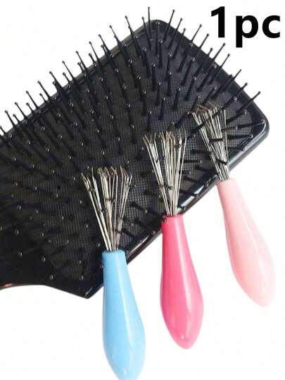 1pc Hairbrush Cleaning Brush Hair Remover A Set Of Massage Comb Hair Cleaning Wide Brush Hair Styling Tools Suitable For Use In Salons And At Home, Random Color, Comfortable To Comb, Hair Tools, Hair Items, Travel Essential, Travel, Barber, Hairstylist, Barber Accessories, Valentine's Day, Hair Supplies, Hair Stylist, Barbershop, Salon, Vacation Essentials, Hair Products, Barbershop, Valentine's Gift, Travel Essentials For Women, Hair Stylist Tools