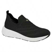 Adana Modare Women's Slip-On Sneakers Ultracomfort Work Style Easy Fit - 黑色 - 查看 1