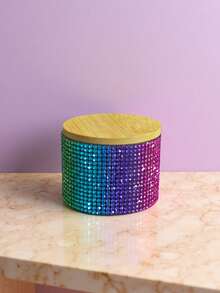 Vollständig mit Strass besetzter Holzdeckel Nagelpinsel Reinigungsbecher, vollständig mit Strass besetzter transparenter Glas-Reinigungsbehälter mit Deckel, Schmuckpinsel Reinigungsbecher, Nagelkunst Zubehör, Nagelkunst Werkzeuge, Nagelkunst Accessoires, Schulbeginn, Nagelkunst, Nagelkunst Werkzeuge (geeignet für Nagel Sticker) - Verschiedenfarbig - Übersicht 9