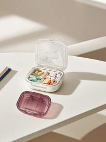Portable Weekly Pill Box Large Size Waterproof Airtight Medicine Storage Case For Daily Morning, Noon And Night, Compact
