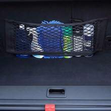 Bolsa de almacenamiento para el maletero del coche, red de almacenamiento multifuncional para el asiento trasero de SUV, accesorio interior del coche ahorrador de espacio con divisor de carga - Negro - Ver 3