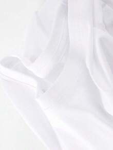 220 Grams Round Neck Short Sleeve Men's T-Shirt, Creative Printing Pattern, Simple Design, Knitting Process, Soft And Comfortable, Suitable For Campus Wear, Party Gathering, Daily Wear, A Good Choice For Family And Friends2025 - White 9 - View 5