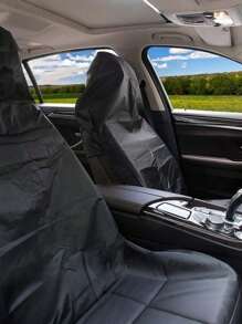 Universal Car Black Seat Covers, Waterproof Car Seat Front And Back Covers, Suitable For All Types Of Car Seats, Protect Your Seats From Dust, Pet Hair, Dirty Liquids, Etc., Keeping Your Seats Brand New