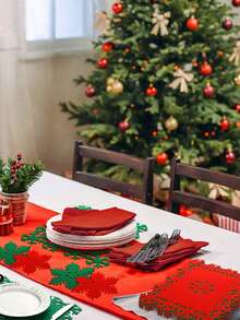 6/12PCS Christmas Decoration Simple Pure Color Towels Fully Washed Thickened Wrinkle Protection For Christmas Party Festival Events Restaurant Kitchen Decoration - Multicolor - View 6