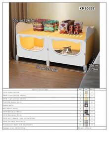 4-Season Enclosed Cat Bed, Ventilated Cool For Summer, Suitable For Upper & Lower Bunk, Cat Villa - Multicolor - View 16