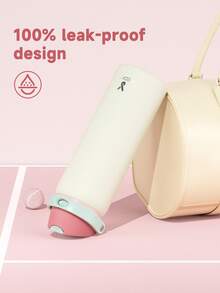 Meoky 32oz Vacuum Insulated Water Bottle With 2-In-1 Straw And Spout Lid, Insulated Cup, Keep Cold 24H, Leak-Proof, Fits In Car Cup Holder, Stainless Steel Tumbler For Sports, Travel, And School - Beige - View 6