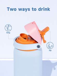 Meoky 40oz Vacuum Insulated Water Bottle With 2-In-1 Straw And Spout Lid, Insulated Cup, Keep Cold 24H, Leak-Proof, Fits In Car Cup Holder, Stainless Steel Tumbler For Sports, Travel, And School - Light Purple - View 5