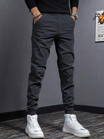 1pc Teen Boys Casual Versatile Sports Drawstring Pocket Pants, Suitable For Spring, Summer, Autumn, Winter