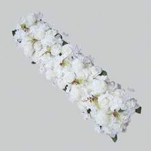 1pc 1m Artificial Rose Wedding Arch Backdrop Flower Wall Decor, Tabletop Center Piece, Wedding Signage, Office Desk, Hotel Lobby Decoration - Multicolor - View 13