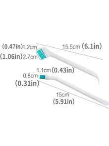 2/4 件套软毛奶瓶清洁刷 - 温和擦洗，易于清洁和存放，适用于厨房和水瓶，白色和青色手柄，奶瓶清洁剂 | 符合人体工程学的手柄 | 耐用塑料 - 白色 - 查看 7