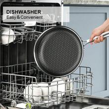 RIOVARM-EU RIOVARM 20 Cm Stainless Steel Frying Pan Induction Non-Stick Wok Pan With Stainless Steel Handle Frying & Universal Pans For All Types Of Stoves Dishwasher Friendly Oven Friendly Omelette Pan Three-Layer Structure