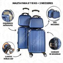 Set De Maletas De Mano Más Dos Neceseres - Azul - Ver 8