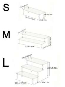 Kệ trưng bày acrylic 1-3 tầng, kệ đựng nước hoa, kệ trưng bày trang trí nhà cửa, kệ trưng bày hộp bí ẩn, giá đựng bánh, kệ trưng bày đa chức năng, kệ trưng bày sơn móng tay, kệ trưng bày trong suốt. - Trong sáng - Xem 3