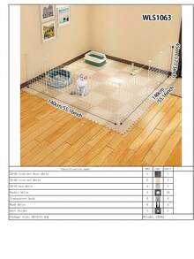 Easy Install Indoor Cat Fence, Home Use Rabbit Fence, Dog Cage, Cat Game Fence, Cat Gate, Cat Cage - Multicolor - View 23