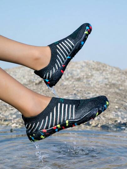 ZVB Couples Water Shoes Suitable For Barefoot Lovers, Soft-Soled Women's Beach Shoes For Swimming, Diving, Outdoor Quick-Drying Summer Sandals, Fishing Water Shoes, Breathable Wading Shoes