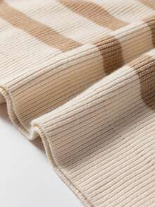 Acelitt Chaleco de punto sin mangas casual con cuello a contraste y media cremallera, primavera/otoño - Multicolor - Ver 9