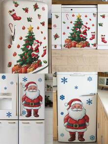 1 قطعة صندوق هدايا حلوى سانتا كلوز شجرة عيد الميلاد ملصق ديكور الثلاجة والجدران - لاصق ذاتي من مادة البي في سي، ديكور عيد الميلاد المعاصر للغرفة المعيشة والنوم - ملصق حفلة عيد الميلاد المثالي، ديكور المنزل في عيد الميلاد | تصميم عيد الميلاد المعاصر | مادة البي في سي، ديكورات عيد الميلاد المنزلية ديكورات عيد الميلاد ملصقات ملصقات الحائط ديكور الغرفة ديكور الحائط - متعدد الألوان - مشاهدة 2