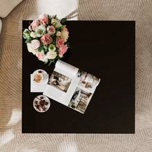 MoolSun Luxury Metal Living Room Furniture Set, Multi Person Dining Table For Living Room Gatherings, 2-Piece Luxury Metal Dining Chairs, Double-Layer Black Tempered Glass Top Edge Table, Double-Layer Black Tempered Glass Countertop With Stainless Steel Circular Living Room Coffee Table, Modern Glass Countertop Mirror With Gold Stainless Steel Living Room Entrance Table, Suitable For Living Rooms, Apartments, Kitchens, Bedrooms, Offices, And Hotels. - B-方形咖啡桌-黑色 - 查看 6