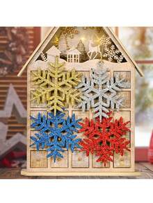 4 Stücke/Packung künstliche glitzernde Schneeflocken, Weihnachtsdekoration, geeignet für Weihnachtsbaum Dekoration