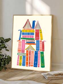 Tranh treo tường "Đọc nhiều sách hơn" - Poster góc đọc sách đầy màu sắc, tranh canvas hiện đại truyền cảm hứng, poster đọc sách thư viện phong cách cổ điển, thích hợp trang trí phòng ngủ, phòng khách, văn phòng, phòng ăn, nhà bếp, phòng học, hành lang, ký túc xá, phòng tắm. - Nhiều màu - Xem 8