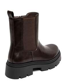Bottines Chelsea Femme Semelle Crantée – Élégance Urbaine - Brown - View 5