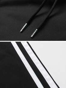 男士休闲舒适宽松运动裤，秋季 - 黑色 - 查看 4