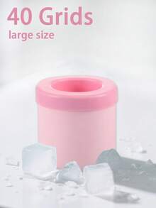 3/2/1 件装便携式冰格，60/40/30 孔圆柱形 3D 制冰器，易脱模硅胶冰格，挤压杯制冰器，带盖硅胶冰桶，易脱模圆柱形冰格 - 彩色 - 查看 12