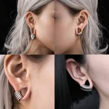 1 件热卖 00 克叠耳环耳垂耳塞耳塞耳道拉伸器耳环夹式耳骨婚礼身体饰品女士礼物