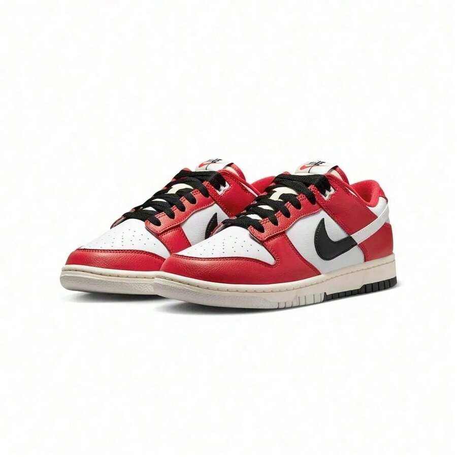 Giày Nike Dunk Low nam, giày thường ngày, nhẹ, đệm êm, thoáng khí, thoải mái, đế dày, có logo, thân thiện với da, phối màu đa năng, dùng hàng ngày, tập gym, đi làm, dạo phố, du lịch, đi học, màu đen DZ2536-600 - màu đỏ - Xem 1