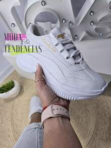 Women's Platform Sneakers, Beautiful, Comfortable And Resistant (LARGE SIZE) - White White - View 4