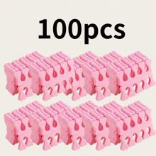 100 piezas Separadores de dedos de espuma rosa - Adecuados para manicura, pedicura y arte de uñas, Separadores de dedos/dedos de los pies de espuma, Almohadillas divisoras de uñas y dedos de los pies, Accesorios de esmalte de uñas sin olor, Kit de herramientas premium para arte de uñas y pulido para uñas, pedicura, aplicación de gel - Multicolor - Ver 12