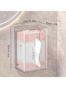 1pc Kitchen Wet Wipes Holder, Washable Bathroom Paper Towel Rack, Wall-Mounted Tissue Box, Non-Slip Washable Wipe Dispenser, Suitable For Kitchen, Bedroom, Bathroom Wet Wipes, No Need For Drilling Installation, Fashionable Minimalist Design Washable Wipe Storage Box, Suitable For Gloves, Pet Wipes, Makeup Wipes, Disposable Towels, Wet Wipes, Dry Tissues, Hand Towels, Wet Wipes, Toilet Paper, Also Applicable To Bathroom, Kitchen, Bedroom, Office, Car