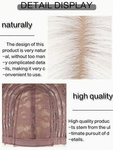 30 Inch Natural White Synthetic Wig, Long Wavy Curly Hair, Middle Part No Bangs, Suitable For Daily, Party, Halloween, Cosplay, Christmas, Events - Multicolor - View 10