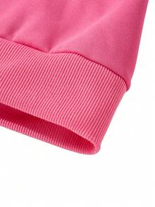 Sudadera con capucha de unicolor versátil y de moda para hombres, otoño - Rosa Fucsia - Ver 5