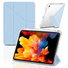 Case Compatible With IPad 10th Generation 10.9 Inch 2022/IPad (A16) 11th Generation 11 Inch 2025/IPad Air 4th/5th, IPad Pro 2020/2021/2022/2024, Slim Stylish Clear IPad Case With Pencil Holder, Multi Angles Folding Y-Shaped Stand Cover