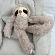 1个38厘米/14.96英寸树懒窗帘绑带玩偶，森林动物卡通毛绒窗帘绳绑带，柔软毛绒树懒玩偶家居装饰派对摆件，毛绒玩偶礼物，房间装饰，节日装饰 - 灰色 - 查看 5