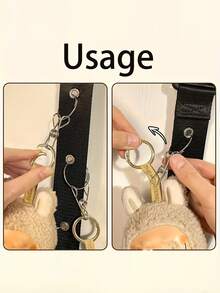 1pc Multifunctional Trapezoid Display Stand & Hanging Rope, Suitable For Dolls, Adjustable Height, Used For Organizing And Displaying Dolls, Ideal For Doll Collection And Display. Can Store Hats, Scarves And Other Items. - Multicolor - View 4