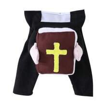 Halloween Pet Costume, Dog Clothes With Bible Book Graphic, Suitable For Medium & Small Dogs, Holiday Cosplay Party Outfit Halloween Halloween Costumes