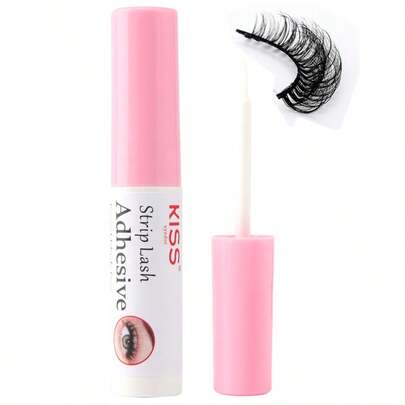 Kiss Eyedor Strong Eyelash Extension Glue For Diy, Long Lasting 48 Hours, Waterproof & Latex Free Transparent Adhesive, Non-Irritating, Quick Dry, 0.17oz/Bottle Lash Glue,Eye Lash Glue