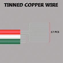 22AWG RGB Extension Cable Wire - Heavy-Duty LED Strip Lighting Cord With 3-Pin To 4-Pin Connector, Compatible With WS2812B/WS2811, 3528, 5050 LEDs, 12V/24V DC - For RGB Projects, Neon Signs, Home/Commercial Lighting - Fast Data Transfer & Reliable Power Delivery, LED Lighting Setup, Project Lighting Solutions, Organized Wire Management, Insulation, Flexible Conductors - Red, White and Green - View 3