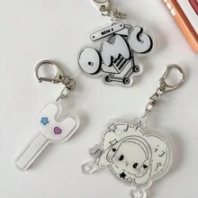 1个Kpop钥匙扣，钥匙扣配件，新款牛仔钥匙扣，手机挂饰，汽车配件，包包挂饰，包包配件，送给朋友、圣诞节、汽车、老师、姐妹的礼物创意