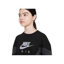 Nike Air Brief Sweatshirt Kids Small Black Gray Crew Neck Long Sleeve GBO273 - màu đen - Xem 4