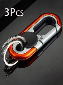 高级合金双环钥匙扣，商务钥匙扣，时尚男士钥匙扣，金属钥匙扣，汽车造型钥匙扣，适合所有年龄段 - 彩色 - 查看 24