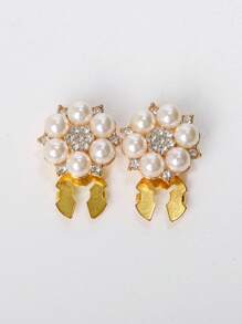 غطاء أزرار مزيف من اللؤلؤ الأنيق 2 قطعة/مجموعة، غطاء أزرار قميص، أزرار قابلة للتثبيت، أغطية أزرار كريستالية عصرية، مناسبة لتزيين البدلات والفساتين الزفاف